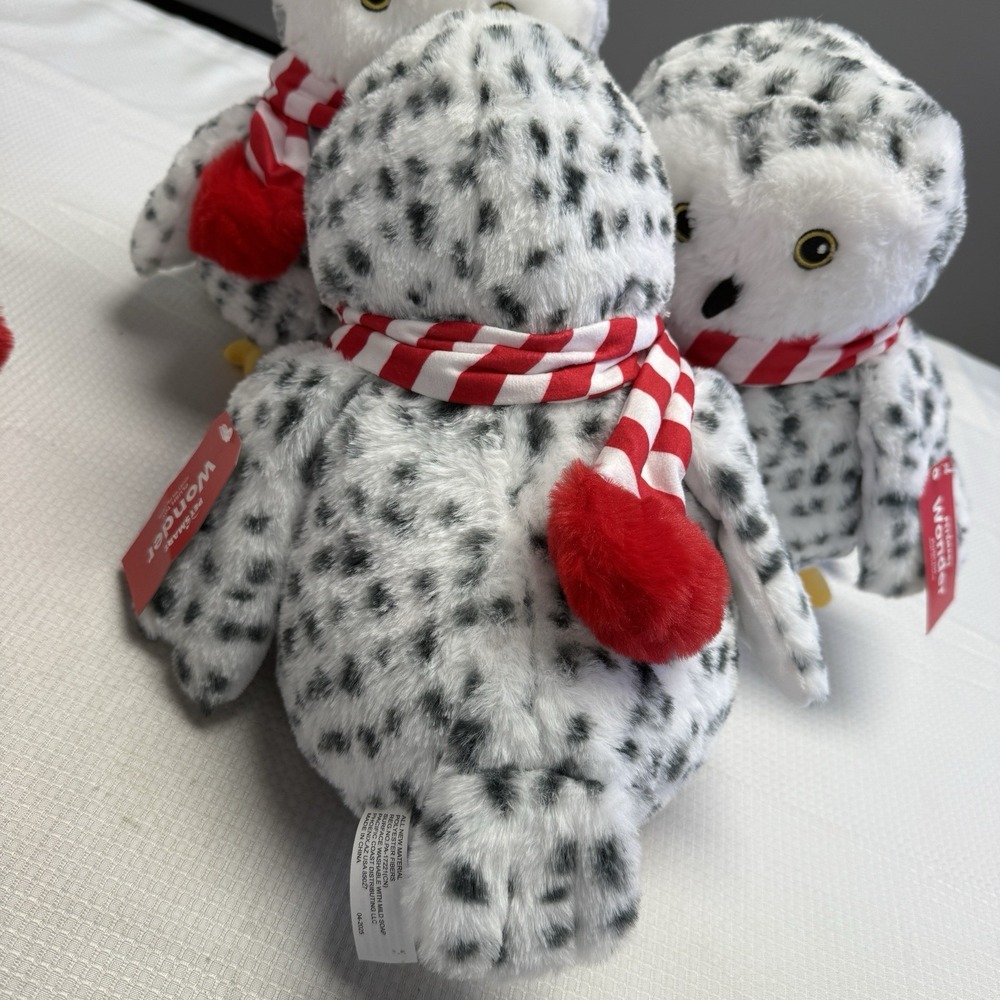 Lot Of 4 2025 Petsmart Dog Toy Stuffed Wonder Owl Squeaky Chew Plush 11" New - Picture 5 of 5